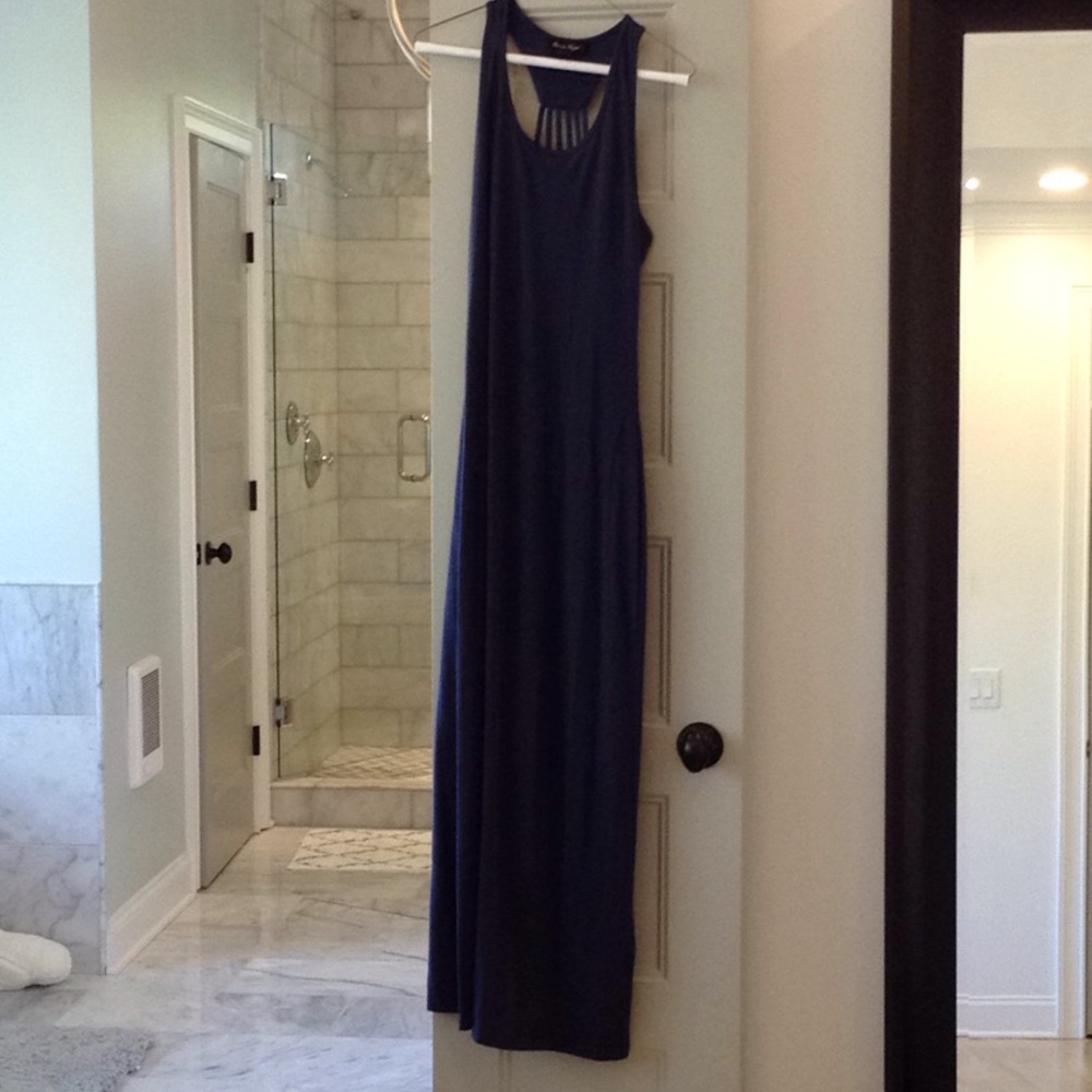 Navy Maxi Dress with Detailed Back